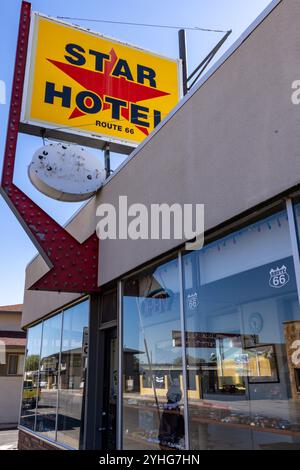 Die kleine Stadt Williams in Arizona liegt an der alten Route 66 der USA. Stockfoto