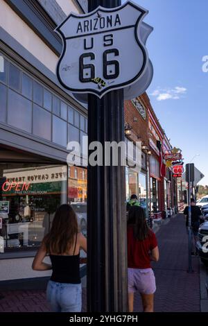 Die kleine Stadt Williams in Arizona liegt an der alten Route 66 der USA. Stockfoto