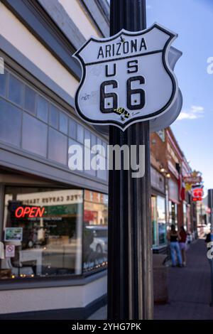 Die kleine Stadt Williams in Arizona liegt an der alten Route 66 der USA. Stockfoto