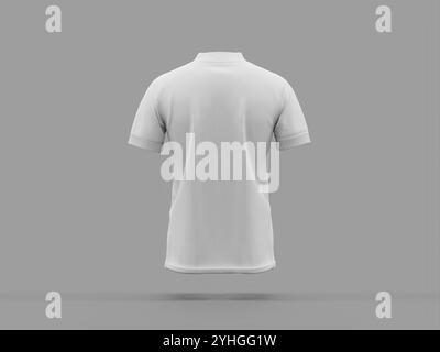 Weißes, leeres Sport-Trikot-Modell auf der Rückseite Stockfoto