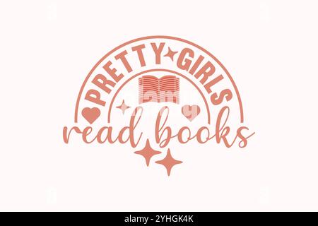 Book Lover SVG T-Shirt-Design Stock Vektor