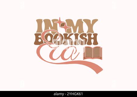 Book Lover SVG T-Shirt-Design Stock Vektor