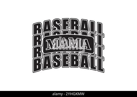 Mom Varsity SVG T-Shirt-Design Stock Vektor