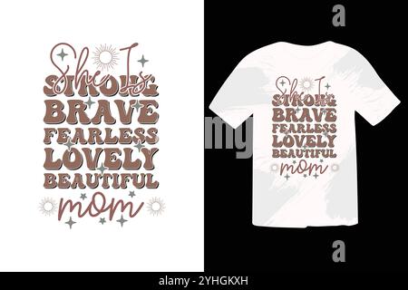 Muttertag SVG-T-Shirt-Design Stock Vektor