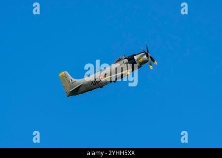 Douglas AD-4N Skyraider auf der Air Legend Air Show 2024 in Melun, Frankreich Stockfoto