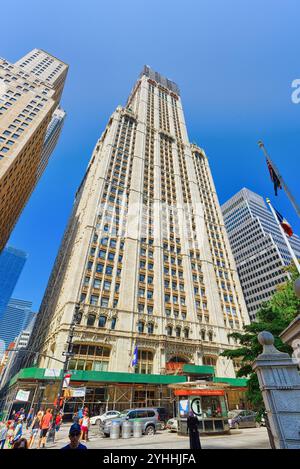 New York, USA - 14. August 2017: Das finanzielle Kapital von Amerika ist New York City. Stadtansichten von New York. Stockfoto