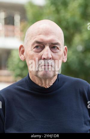 ARCHIVFOTO: REM KOOLHAAS wird am 17. November 2024 80 Jahre alt, Architekt Rem KOOLHAAS feierte am 4. September 2018 das neue Verlagsgebäude der Axel Springer SE in unmittelbarer Nähe zum Hauptsitz in Berlin. ? Stockfoto