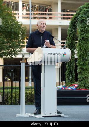 ARCHIVFOTO: REM KOOLHAAS wird am 17. November 2024 80 Jahre alt, Architekt Rem KOOLHAAS feierte am 4. September 2018 das neue Verlagsgebäude der Axel Springer SE in unmittelbarer Nähe zum Hauptsitz in Berlin. ? Stockfoto