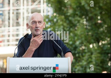 ARCHIVFOTO: REM KOOLHAAS wird am 17. November 2024 80 Jahre alt, Architekt Rem KOOLHAAS feierte am 4. September 2018 das neue Verlagsgebäude der Axel Springer SE in unmittelbarer Nähe zum Hauptsitz in Berlin. ? Stockfoto