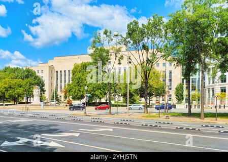 Washington, DC, USA - September 10,2017: urbane Stadtbild von Washington, US-Bezirksgericht E. Barrett Prettyman United States Courthouse. Stockfoto