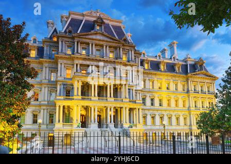 Eisenhower Executive Office Building auf der Pennsylvania Avenue in der Nähe des Weißen Hauses. Washington, USA. Stockfoto