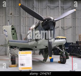 Die Fairey Firefly ist ein Trägerflugzeug aus dem Zweiten Weltkrieg und ein U-Boot-Abwehrflugzeug, das hauptsächlich von der Fleet Air Arm betrieben wird. Stockfoto