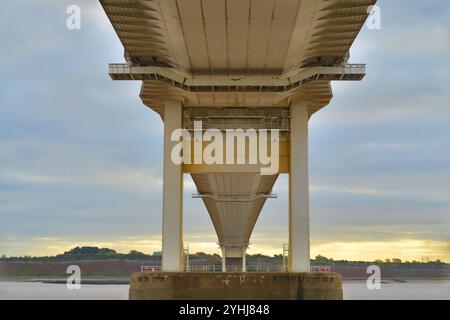 Severn Bridge M48 Highway über den Fluss Großbritannien Stockfoto