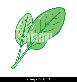 Einfache Vektor-Illustration eines Sauerampfer, in einem einfachen und sauberen Stil, geeignet für Lebensmittel und Gesundheit Themen. Flache Illustration der Früchte. Stock Vektor