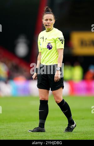 Aktenfoto vom 02/24 von Rebecca Welch, der ersten Frau, die ein Spiel der Premier League moderierte, die am Dienstag in die Hall of Fame des National Football Museum aufgenommen wurde. Ausgabedatum: Dienstag, 12. November 2024. Stockfoto