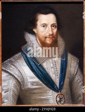 Robert Devereux, 2. Earl of Essex, (1565–1601), Anfang des 17. Jahrhunderts, basierend auf einem Porträt von etwa 1596, von einem unbekannten Künstler nach einem Porträt von Marcu Stockfoto