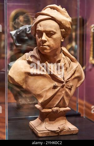 William Hogarth, 1697–1764, von Louis Francois Roubiliac, Terracotta Bust, um 1741, National Portrait Gallery, London, UK Stockfoto