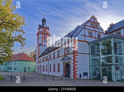 Schloss Ehrenstein, ein gut erhaltenes Renaissanceschloss. Ohrdruf, Thüringen, Deutschland, Europa Stockfoto