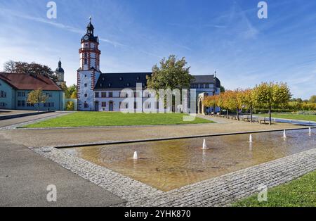 Schloss Ehrenstein, ein gut erhaltenes Renaissanceschloss mit Schlosspark und Wasserspiel. Ohrdruf, Thüringen, Deutschland, Europa Stockfoto