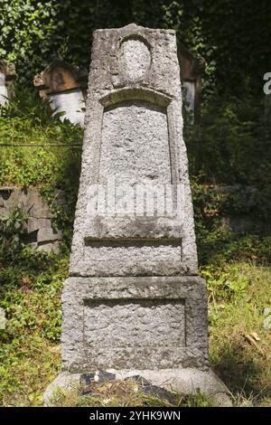 Jüdischer Friedhof Haigerloch, geschaffen 1803, Grabsteine, Inschrift, jüdische Gemeinde, Judentum, Kulturdenkmal, Haigerloch, Zollernalbkreis, Baden-W Stockfoto