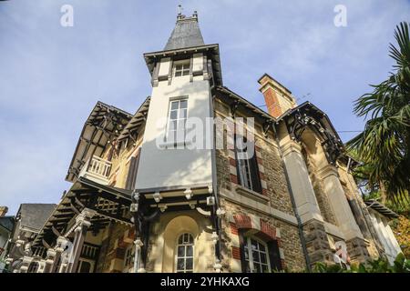 Historische Villa Regina im Stil der Belle Epoque, La Baule-Escoublac lido, Departement Loire-Atlantique, Pays de la Loire, Frankreich, Europa Stockfoto