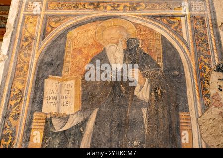 Fresko in der Krypta der Kathedrale Santa Maria Annunziata in Otranto, Apulien, Italien, Europa | Fresko in der Krypta der Kathedrale von Otranto, Otranto, Ita Stockfoto