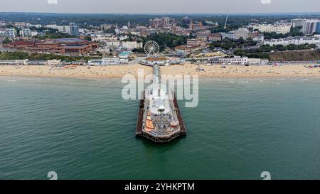 Bournemouth Pier in Dorset von oben Stockfoto