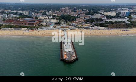 Bournemouth Pier in Dorset von oben Stockfoto