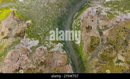 Lymington und Keyhaven Marshes in Dorset Aerial View einschließlich Hurst Castle Stockfoto