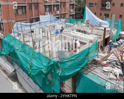 Baustelle in Kathmandu, Nepal Stockfoto