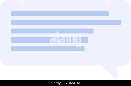 Cloud mit einer Textnachricht von Messenger-Symbol. Senden und Empfangen von Textnachrichten im Forum und im Internet-Element. Einfacher flacher Vektor isoliert auf weiß Stock Vektor