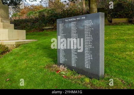 Das war Memorial auf dem Blackburn Old Cemetery, Blackburn, Lancashire, Großbritannien Stockfoto