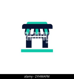 Vektorsymbol Vektor speichern. Marketplace-Site-Symbol. Icon Logo-Design anzeigen Stock Vektor