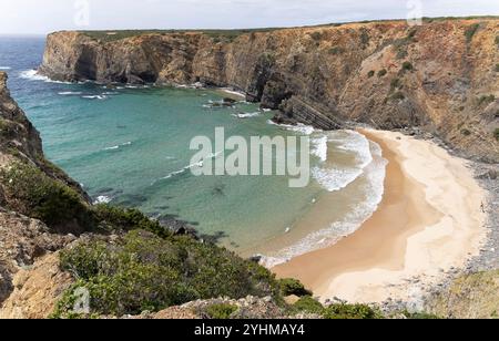 Fischerpfade an der Atlantikküste in Portugal Stockfoto