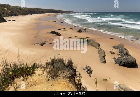 Fischerpfade an der Atlantikküste in Portugal Stockfoto