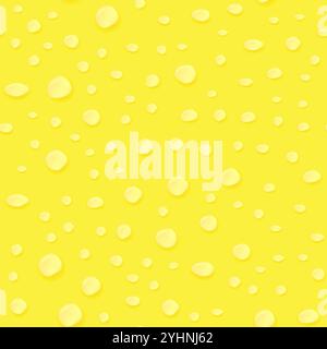 Muster für nahtlose Raster-Drops auf gelbem Hintergrund Stockfoto