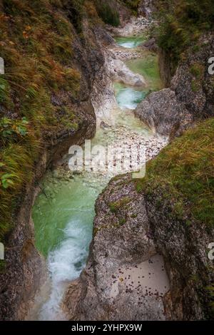 Almbachklamm Im Herbst, Berchtesgaden, Berchtesgadener Land, Oberbayern, Bayern, Deutschland Stockfoto