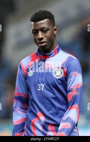 MUSA DRAMMEH, professioneller Fußballspieler, spielt derzeit mit Heart of Midlothian (Hearts), einem schottischen Premiership-Club. Stockfoto