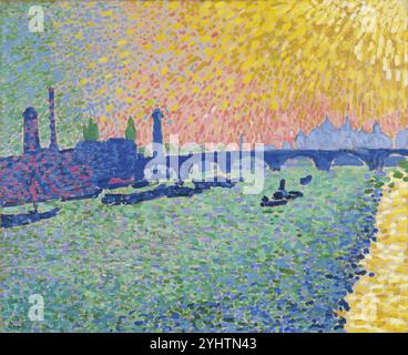 Titel: Waterloo Bridge Künstler: André Derain Jahr: 1906 Medium: Öl auf Leinwand Abmessungen: 80,5 x 101 cm Ort: Museo Nacional Thyssen-Bornemisza, Madrid Stockfoto