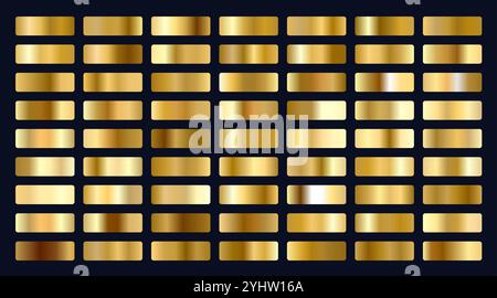 Große Metallic gold Gradienten Stock Vektor