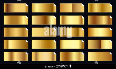 Kostbare goldene gold Gradienten big Premium Set Stock Vektor