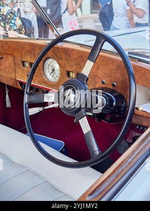 Lenkrad im Riley RMF-Wagen Stockfoto