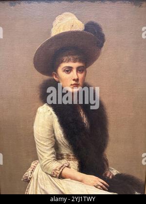 Porträt von Sonia, einer jungen, reichen Frau. Der französische Künstler Henri Fantin Latour. In der National Gallery of Art Museum in Washington DC. Stockfoto