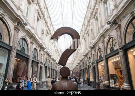 Galerie de la reine / Koninginnegalerij (Königsgalerie) in Galeries Royales Saint-Hubert / Koninklijke Sint-Hubertusgalerijen (Royal Saint-Hubert GA Stockfoto