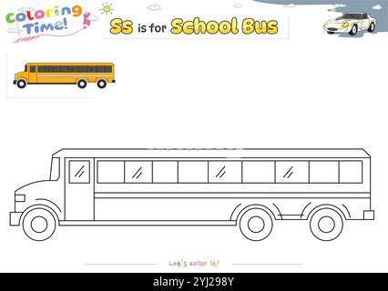 Ausmalseiten und Lernen der Alphabet-Sammlung Stock Vektor