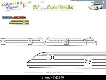 Ausmalseiten und Lernen der Alphabet-Sammlung Stock Vektor
