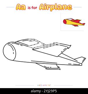 Ausmalseiten und Lernen der Alphabet-Sammlung Stock Vektor