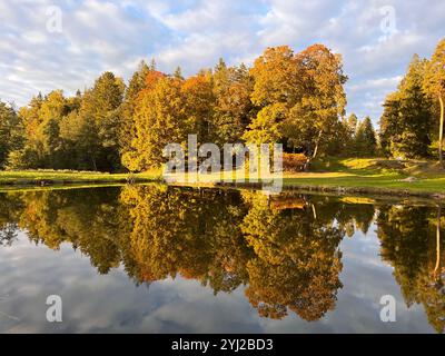 Wunderschöner Herbst in Estland Stockfoto