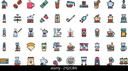 Hochwertige Sammlung von Vektorsymbolen mit editierbarer Kontur. Ideal für professionelle und kreative Projekte. Stock Vektor