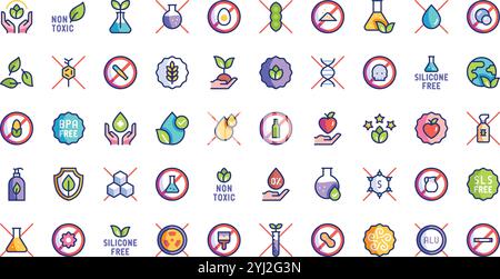 Hochwertige Sammlung von Vektorsymbolen mit editierbarer Kontur. Ideal für professionelle und kreative Projekte. Stock Vektor